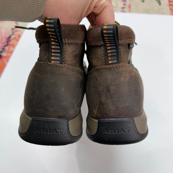 $175 Ariat Edge Moc Waterproof Composite Toe Work Boot Mens 12EE Leather Brown main image 9